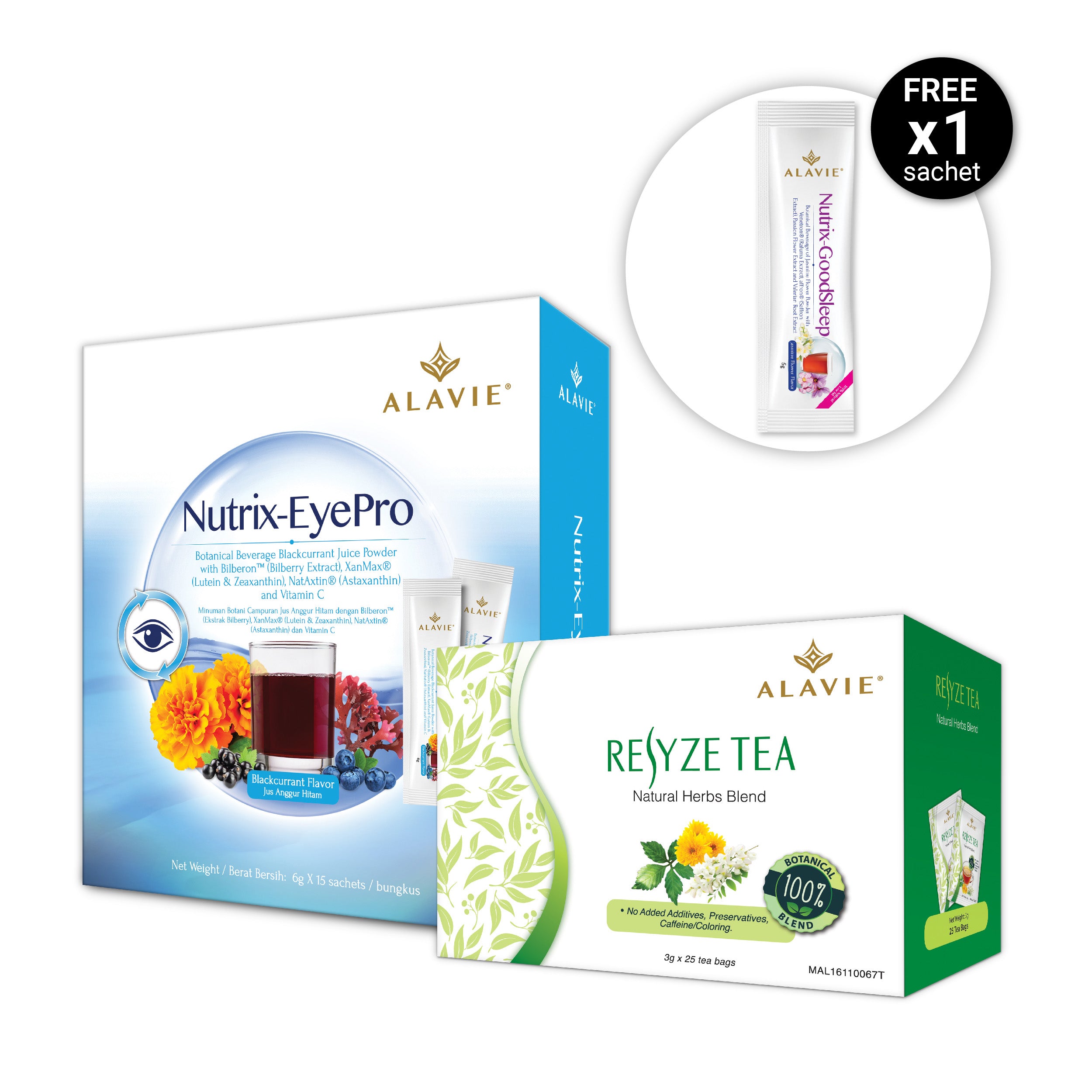 [Limited Bundle] ALAVIE Nutrix-EyePro 15s + ALAVIE Resyze Tea 25s - AlavieHealth.com